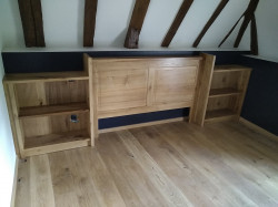 Travaux d'ébénisterie pour la création et la mise en place de mobilier de cuisine et d'agencement de dressing  